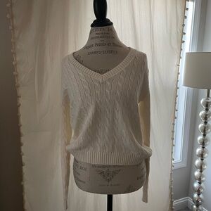 Brandy Melville Cream Cable Knit Sweater